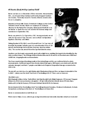 A preview of a PDF biography for Cardinal, Barrie Phillip